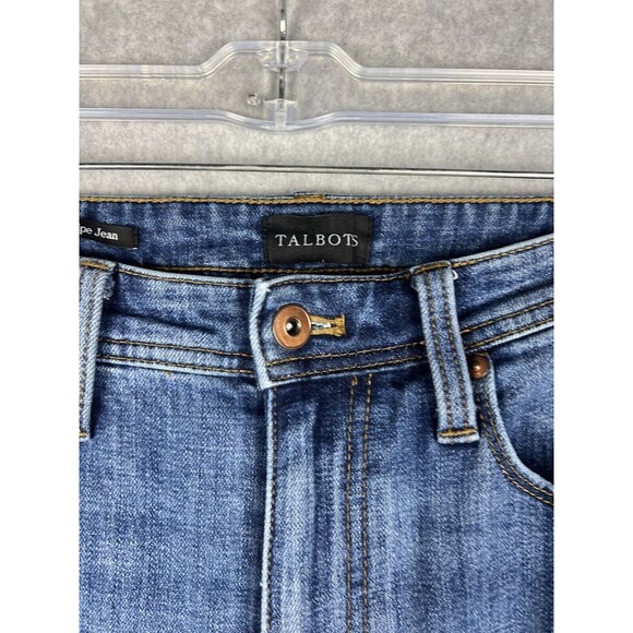 Talbots Stovepipe Jeans Indigo Wide-Leg Crop Denim Western Y2K - Picture 3 of 12